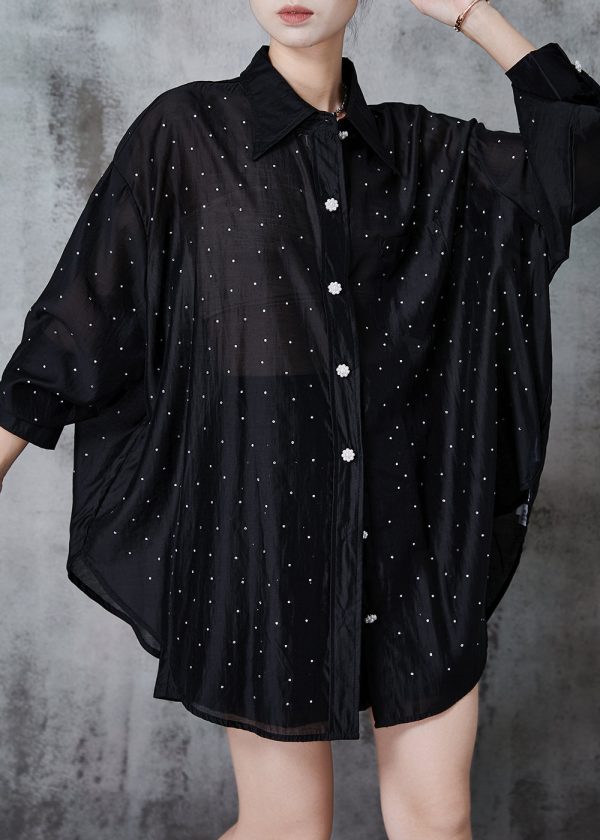 Bohemian Black Oversized Two Piece Set Women Clothing Fall Online now - Image 3