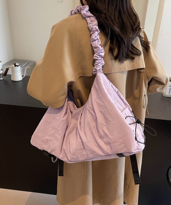 Simple Purple Durable Large Capacity Messenger Bag For Discount - Image 3