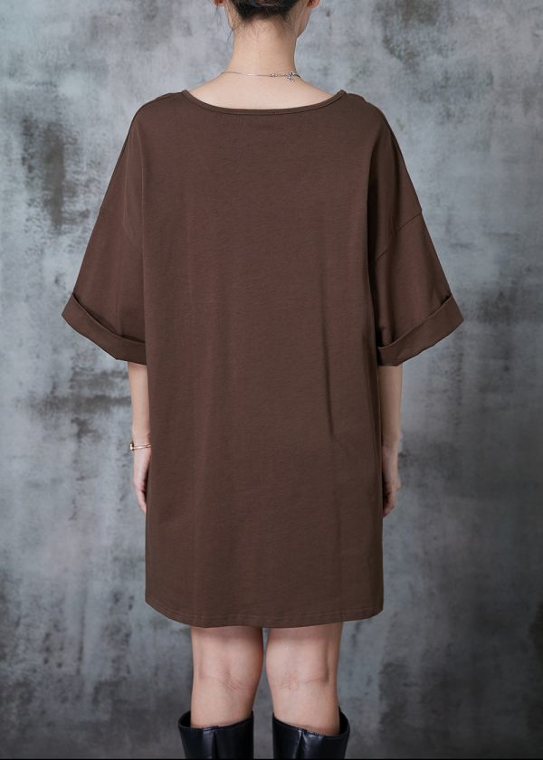 Bohemian Chocolate Oversized Cotton Tank Tops Summer For Cheap - Image 4