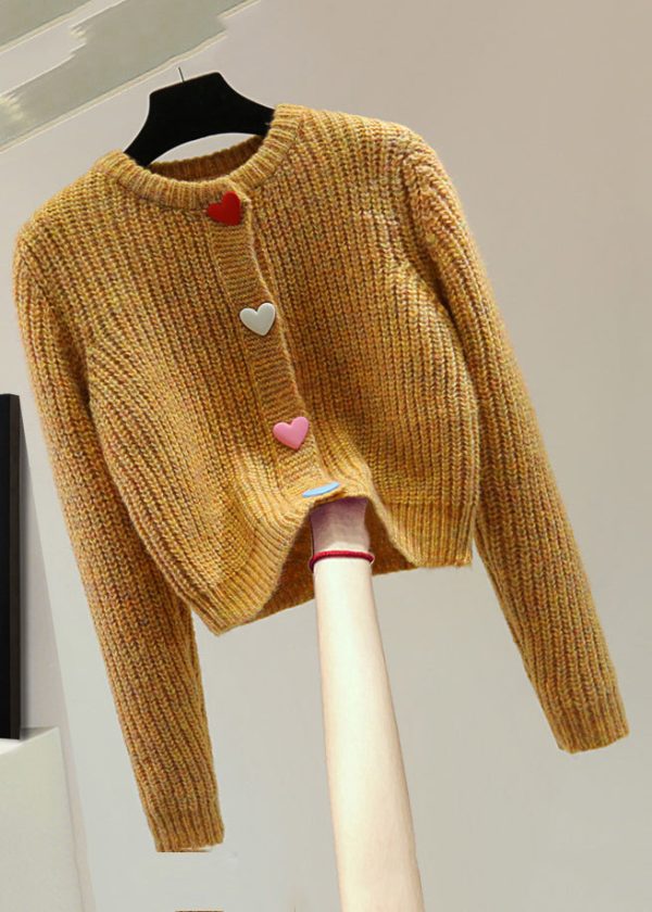Loose O-Neck Cotton Knit Knitted Sweater Winter Fashion