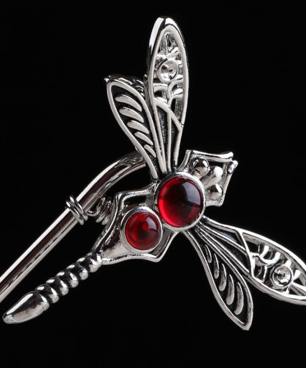 Style Silk Sterling Silver Agate Dragonfly Hairpin Cheap - Image 4