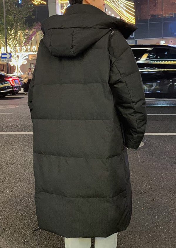 New Black Hooded Pockets Duck Down Men Down Coats Winter Cheap - Image 5