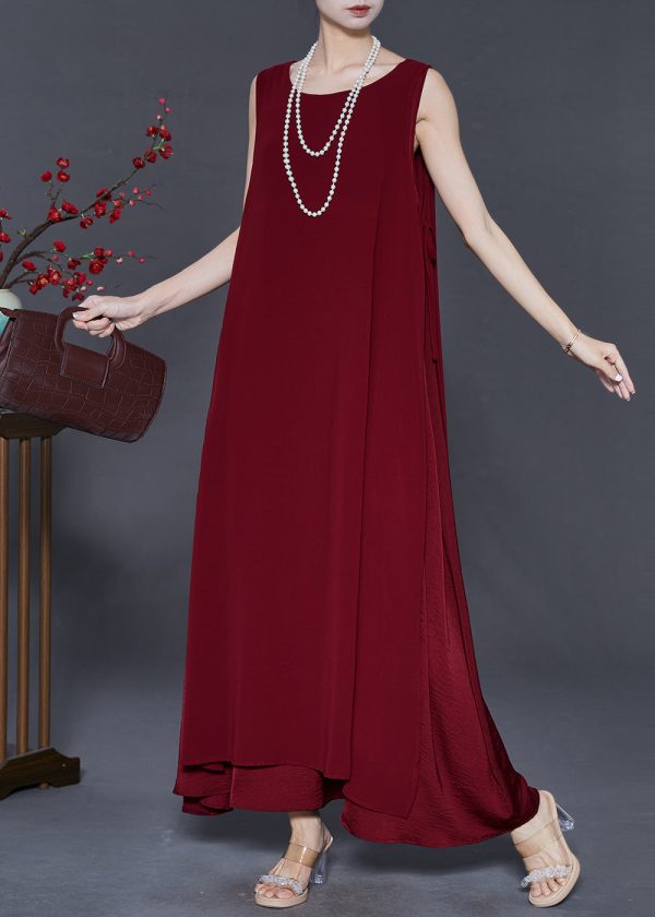 Mulberry Chiffon Maxi Dress Oversized Summer Online