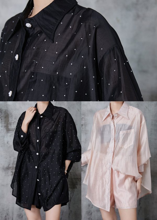 Bohemian Black Oversized Two Piece Set Women Clothing Fall Online now - Image 5