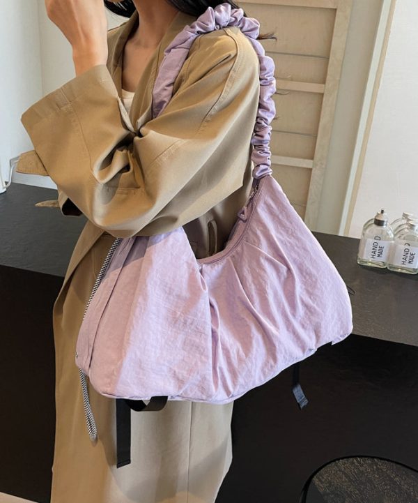 Simple Purple Durable Large Capacity Messenger Bag For Discount - Image 5