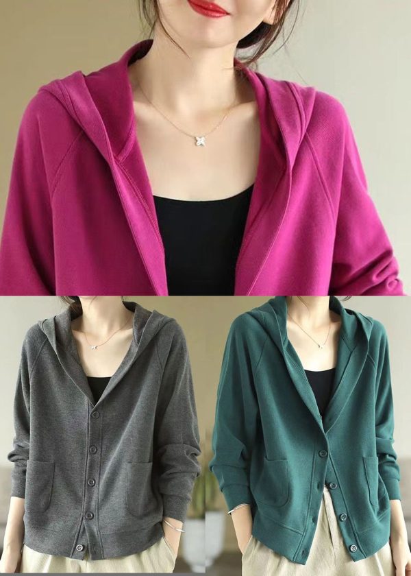 Women Rose Hooded Cotton Coats Spring Online Hot Sale - Image 5