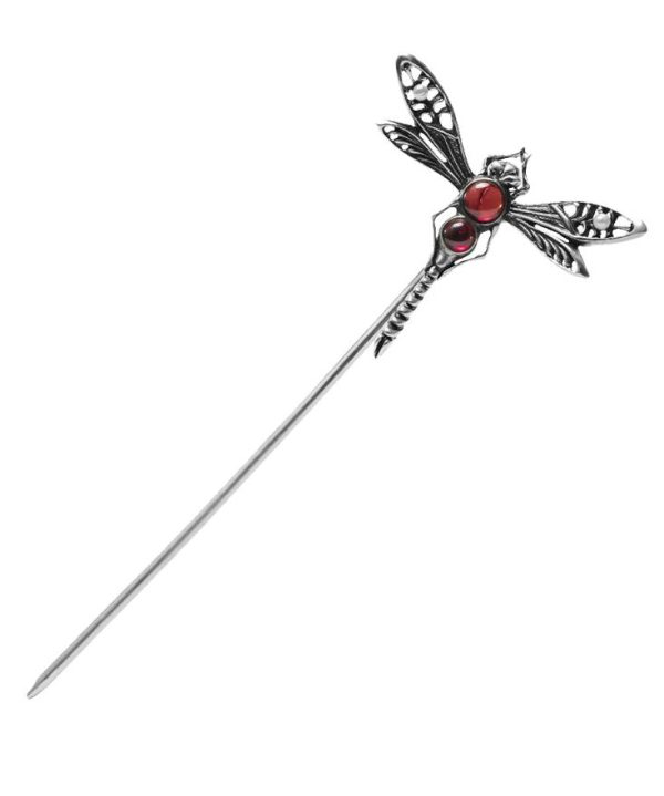 Style Silk Sterling Silver Agate Dragonfly Hairpin Cheap - Image 5