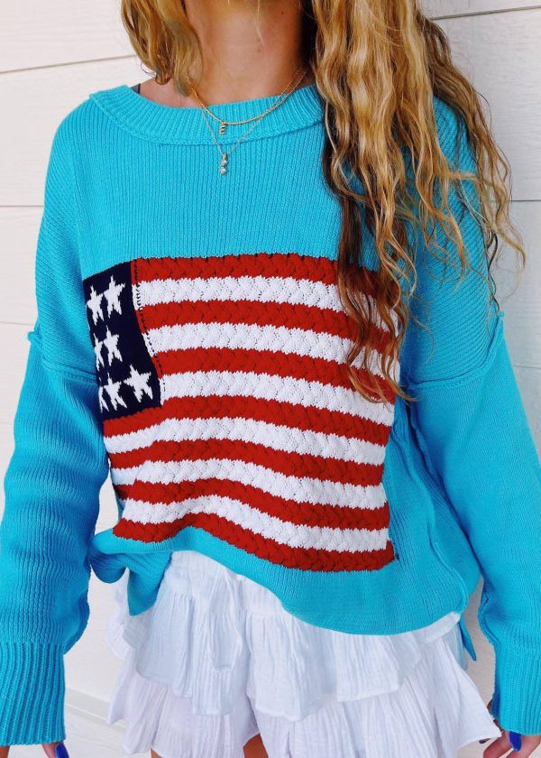 2025 New White O Neck Striped Knit Pullover Spring Cheap - Image 2