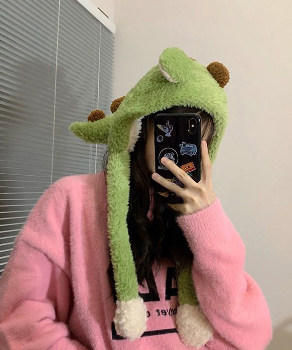 Cute Cartoon Faux Fur Protection Winter Warm Boonie Hat Cheap - Image 4
