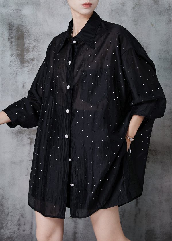 Bohemian Black Oversized Two Piece Set Women Clothing Fall Online now