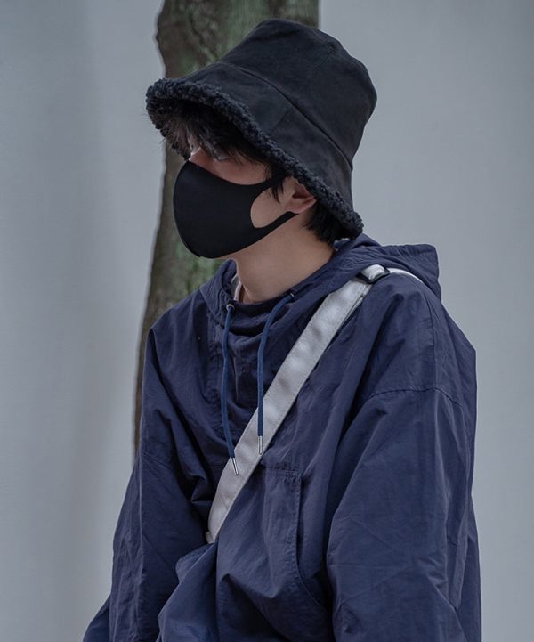 Korean Version Caramel Men s Suede Fuzzy Wool Lined Bucket Hat Online Sale - Image 4