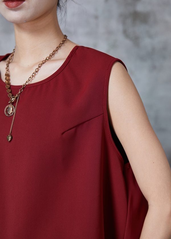 Women Mulberry Asymmetrical Cotton Beach Vest Sleeveless Supply - Image 5